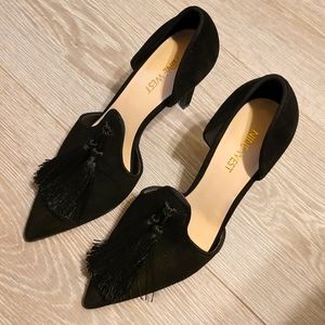 Nine West | Black | Suede | Pointed-Toe |Tyrell D'Orsay Pump Heels | Size 6M